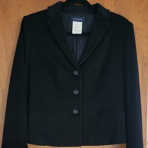 Piazza Sempione Black Wool Cashmere Blazer | Vintage 90s Y2K | IT 44 / US 8-10